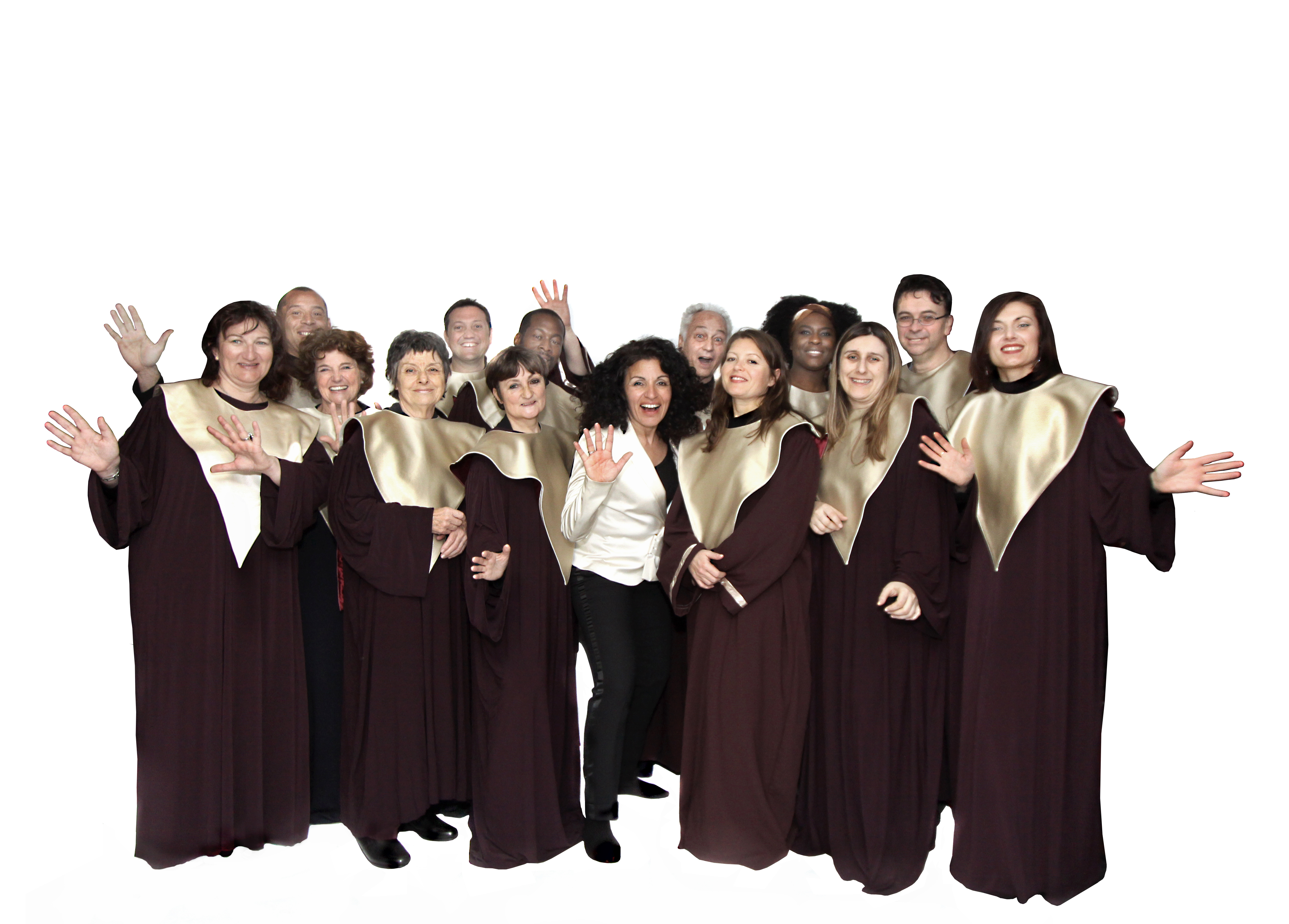 Une chorale joyeuse , gospel traditionnel et contemporain, des solistes de qualité 